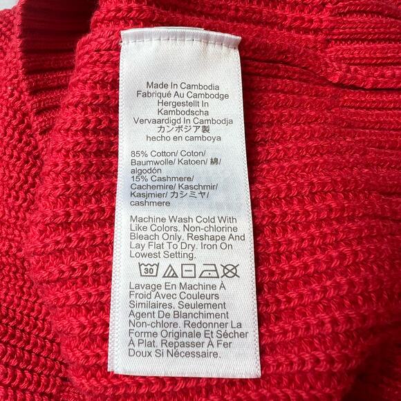 NWT J.CREW Crossback Sweater Tank Red Cotton Blend - Picture 4 of 6